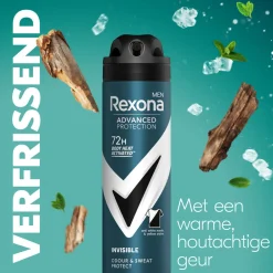Rexona 6x Men Deodorant Spray Advanced Protection Invisible 150 ml