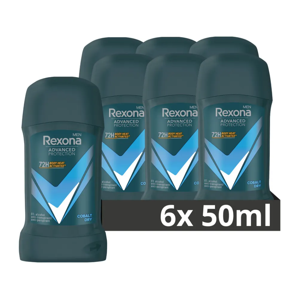 Rexona 6x Men Deodorant Stick Advanced Protection Cobalt Dry 50 ml