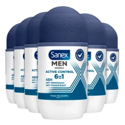 Sanex 6x Deodorant Roller Men Active Control 50 ml