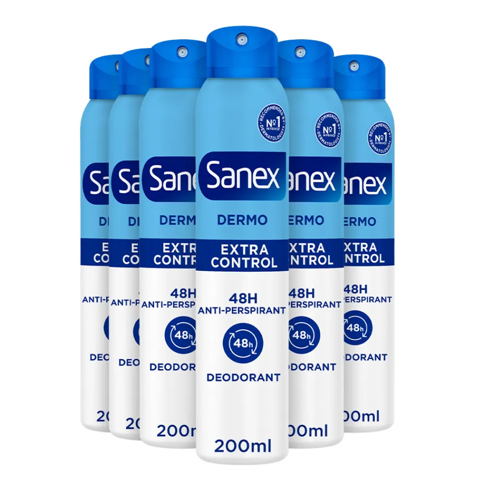 Sanex 6x Deodorant Spray Dermo Extra Control 200 ml