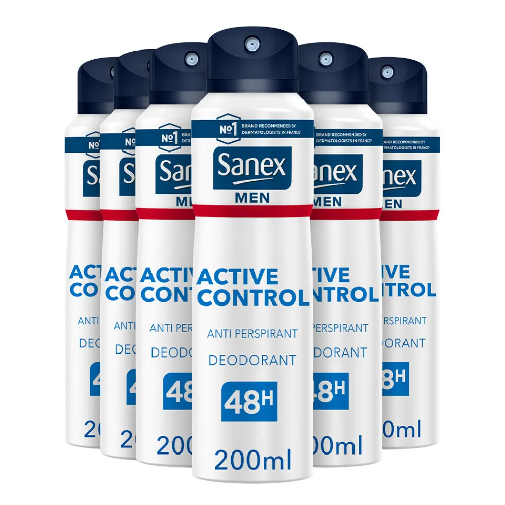 Sanex 6x Deodorant Spray Men Active Control 200 ml