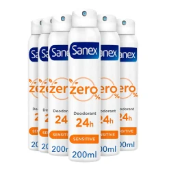 Sanex 6x Deodorant Spray Zero% Sensitive Skin 200 ml