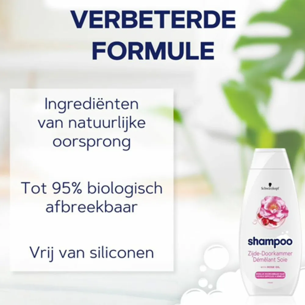 Schwarzkopf 5x Zijde-Doorkammer Shampoo 400 ml