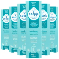 Seepje 6x Handzeep Navulling Eucalyptus en Rozemarijn 38 gr