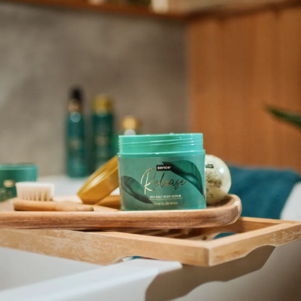 Sence 3x Of Wellness Release Sea Salt Body Scrub Time To De-Stress 500 gr