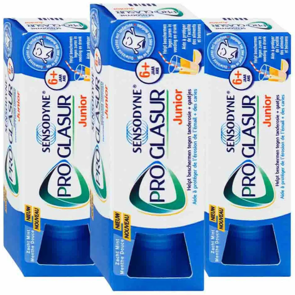 Sensodyne 3x Tandpasta ProGlasur Junior 6+ jaar 50 ml