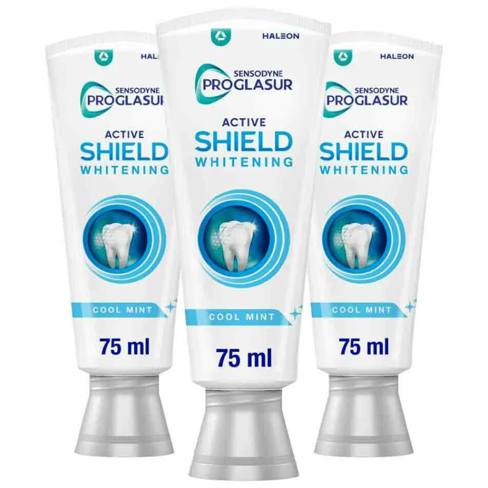 Sensodyne 3x Tandpasta ProGlasur Active Shield Whitening 75 ml