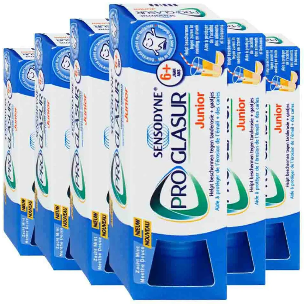 Sensodyne 6x Tandpasta ProGlasur Junior 6+ jaar 50 ml