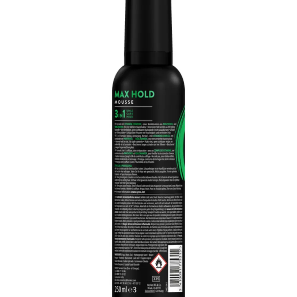 Syoss 6x Max Hold Haarmousse 250 ml