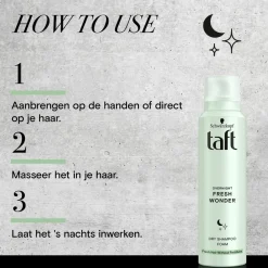 Taft 6x Droogshampoo Overnight Fresh Wonders 150 ml
