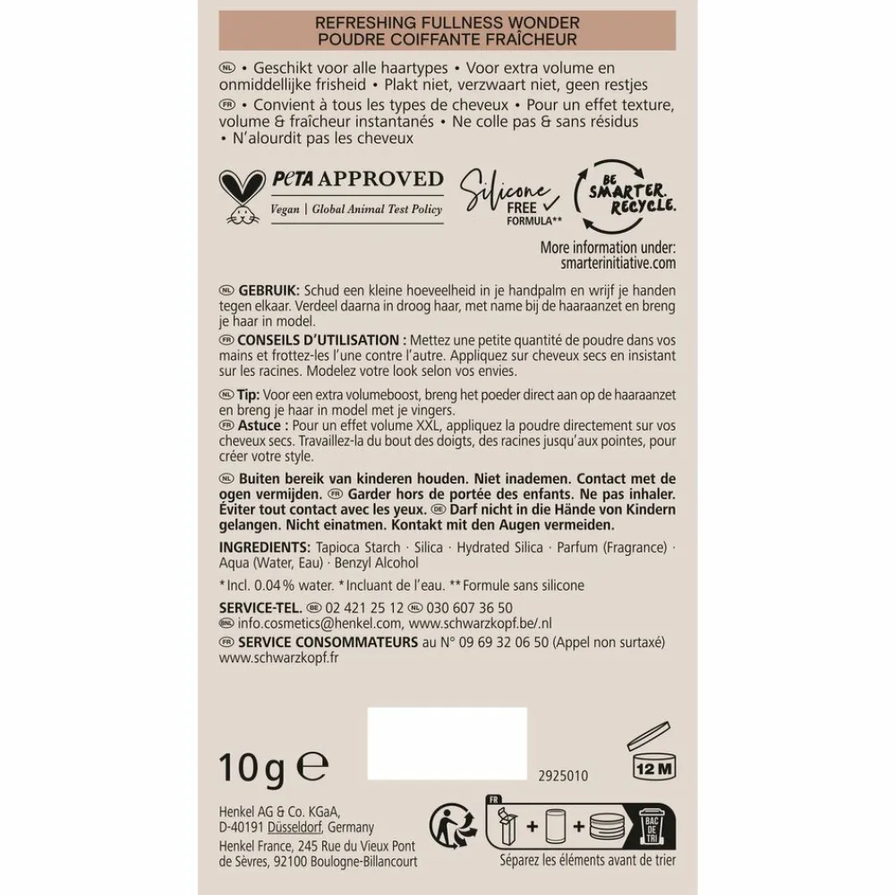 Taft 6x Fullness Powder Fullness Wonder 10 ml