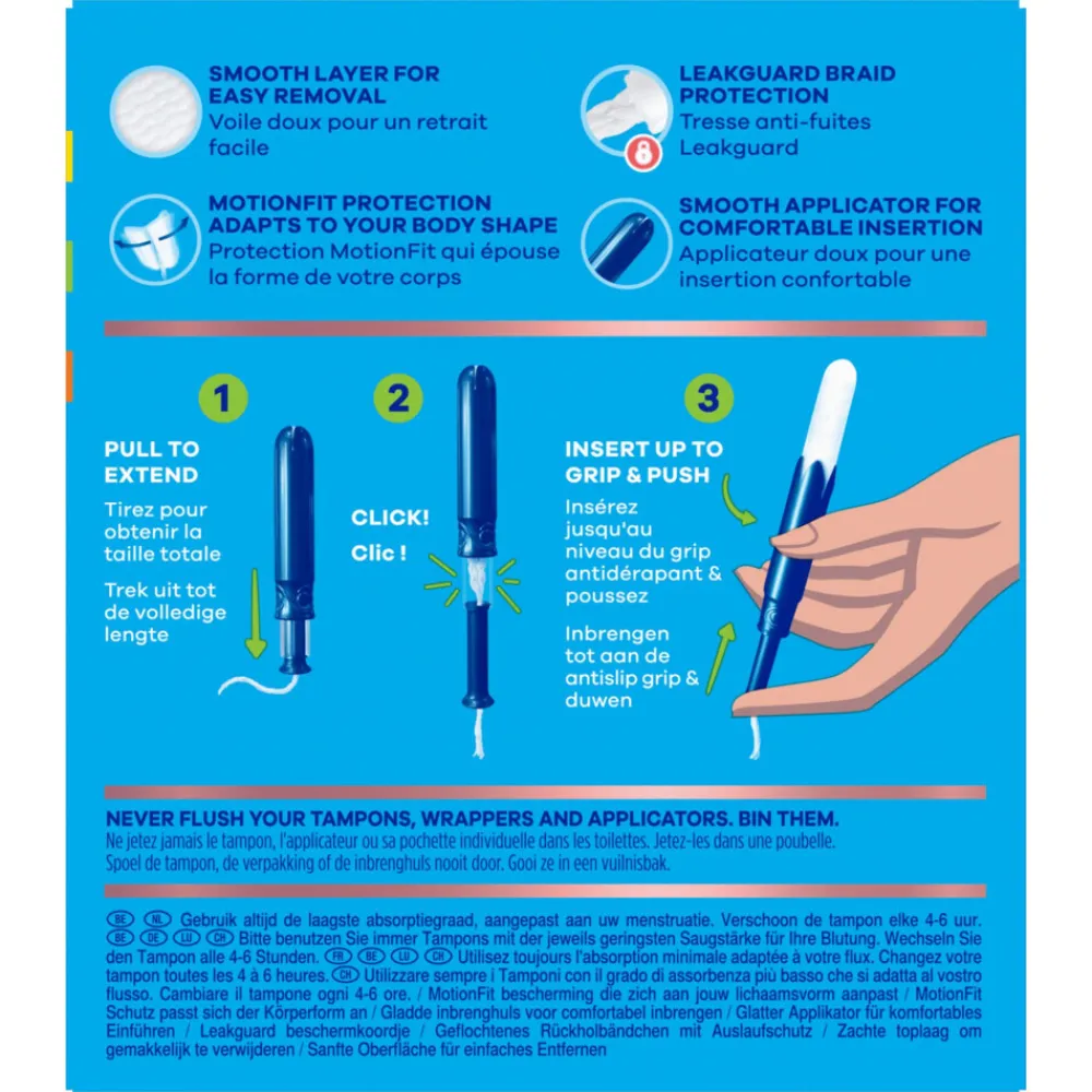 Tampax 8x Pearl Compak Super Tampons met Inbrenghuls 18 stuks