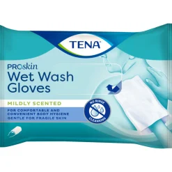 TENA 3x Proskin Wet Wash Gloves Mild Geparfumeerd 5 stuks