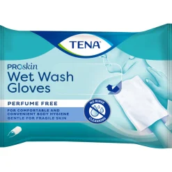 TENA 3x Proskin Wet Wash Gloves Zonder Parfum 8 stuks