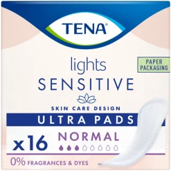 TENA 3x Sensitive Lights Ultra Pads Normal 16 stuks
