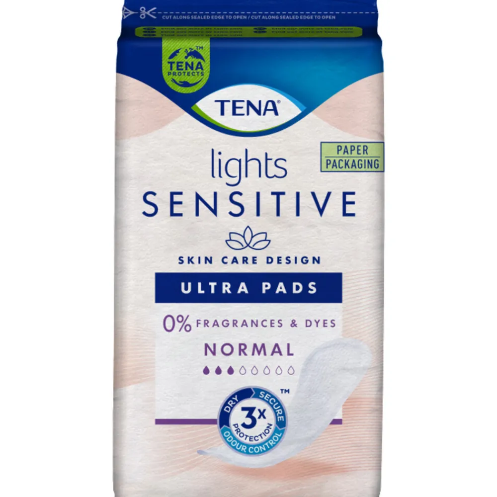 TENA 3x Sensitive Lights Ultra Pads Normal 16 stuks