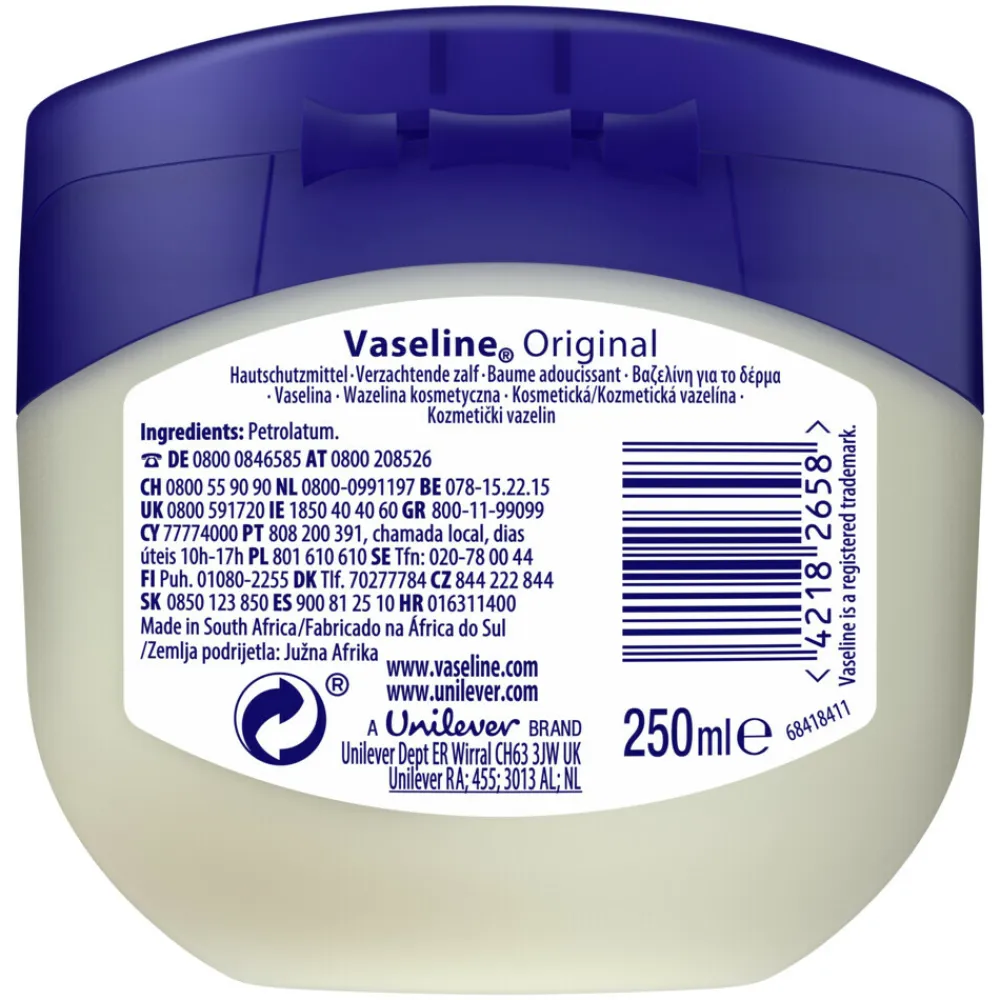 Vaseline 6x Original Petroleum Jelly 250 ml