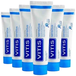 Vitis 6x Tandpasta Sensitive 75 ml