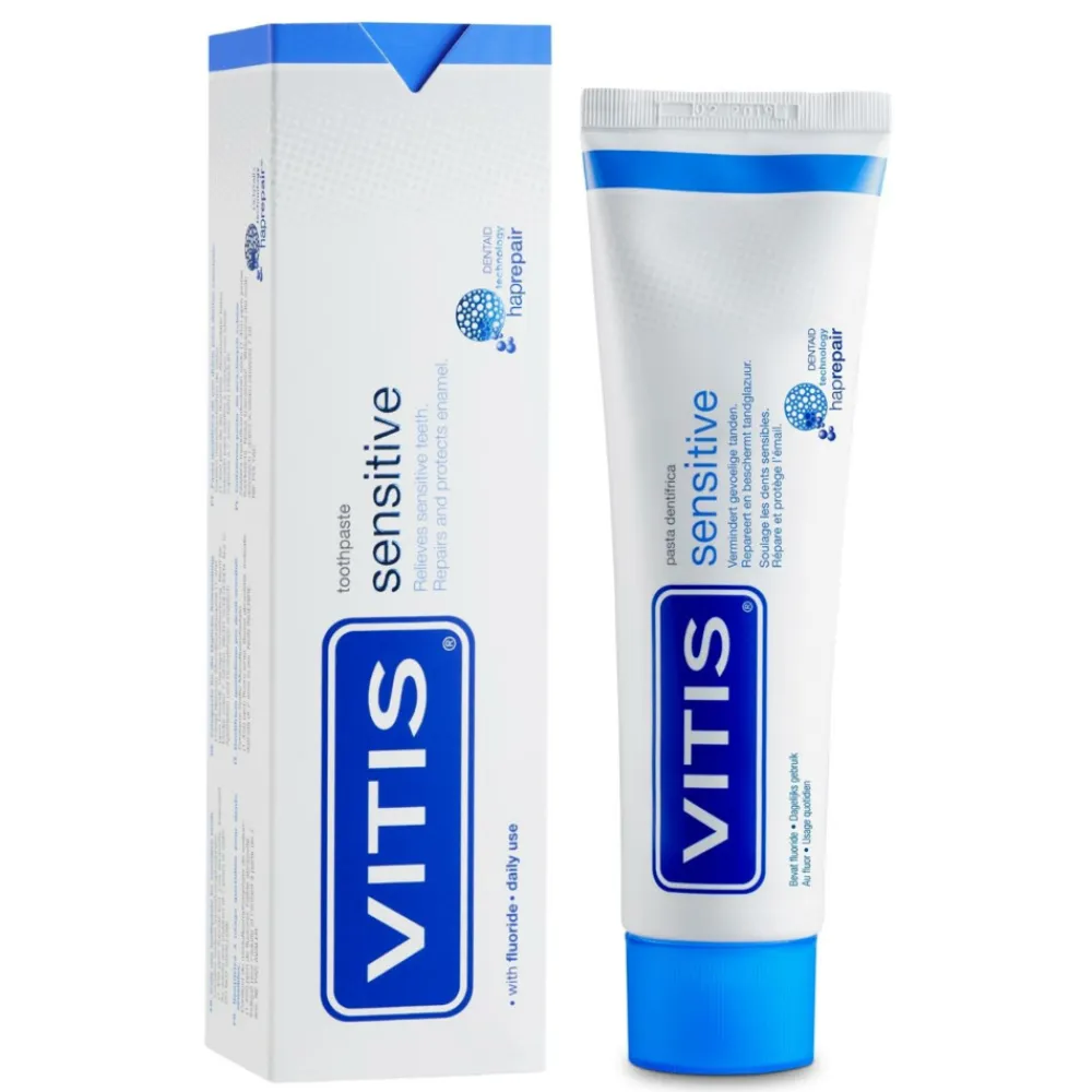 Vitis 6x Tandpasta Sensitive 75 ml