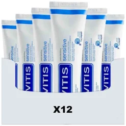 Vitis 12x Tandpasta Sensitive 75 ml
