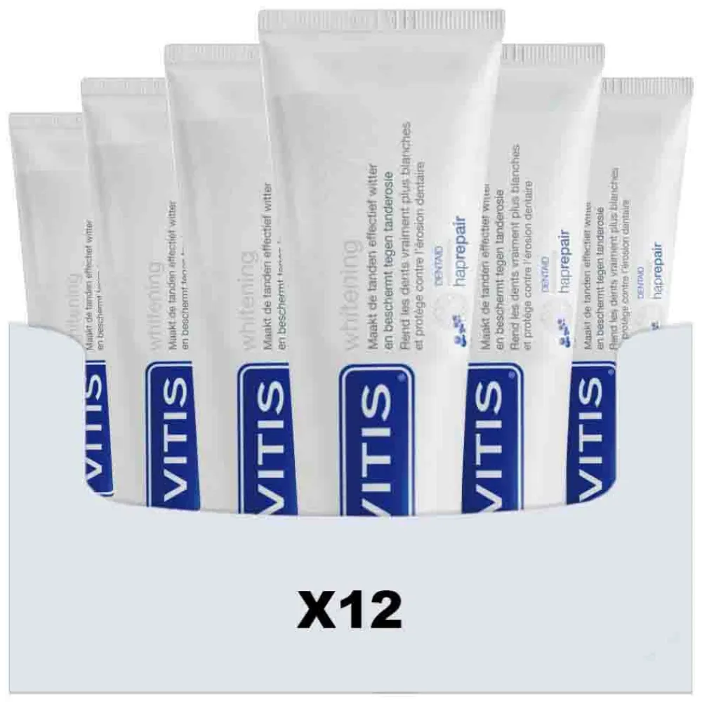 Vitis 12x Tandpasta Whitening 75 ml