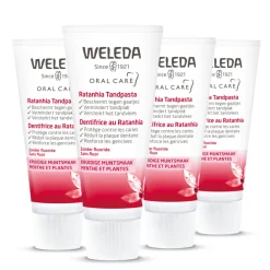 WELEDA 4x Tandpasta Ratanhia 75 ml