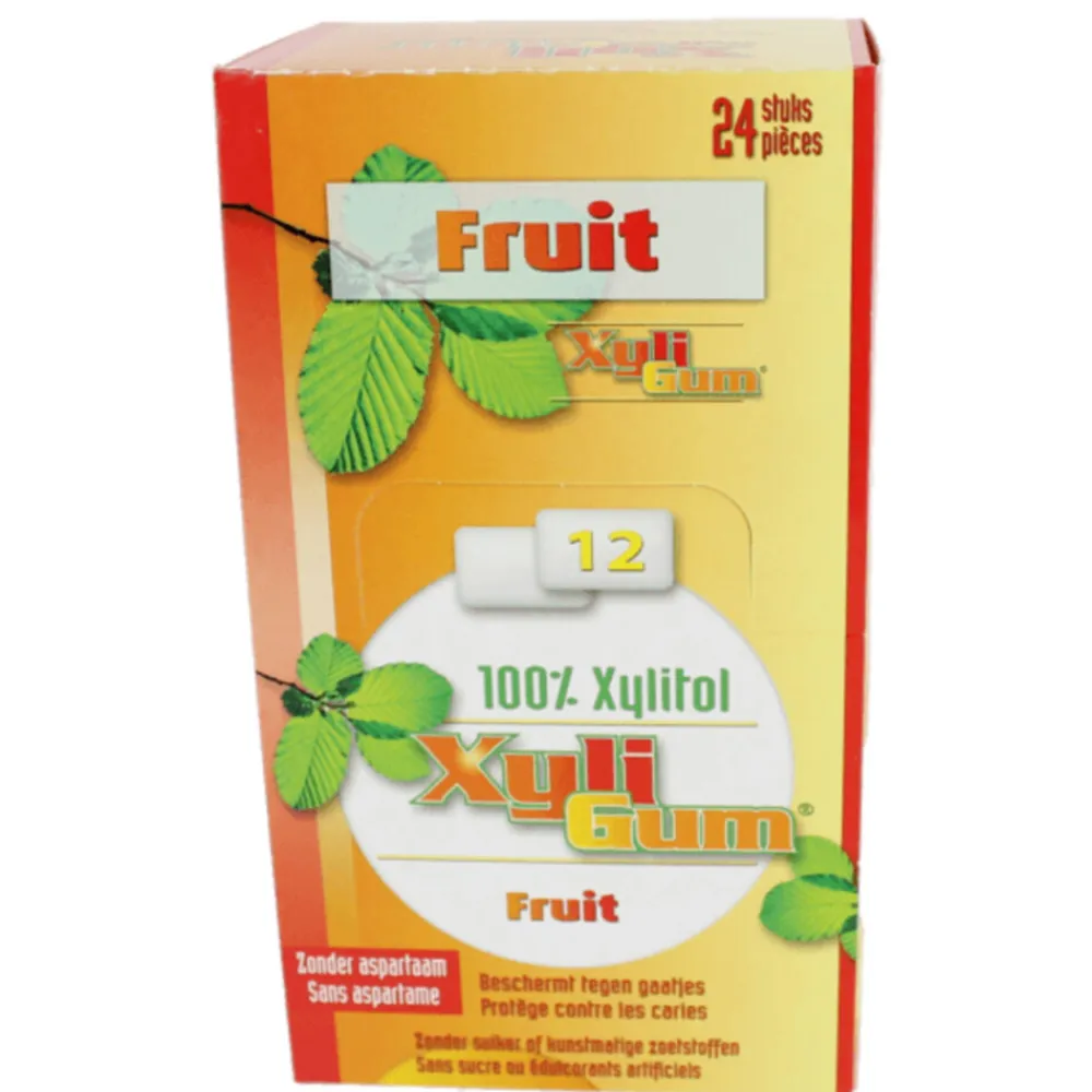 Xyligum 24x Kauwgom Fruit 12 stuks