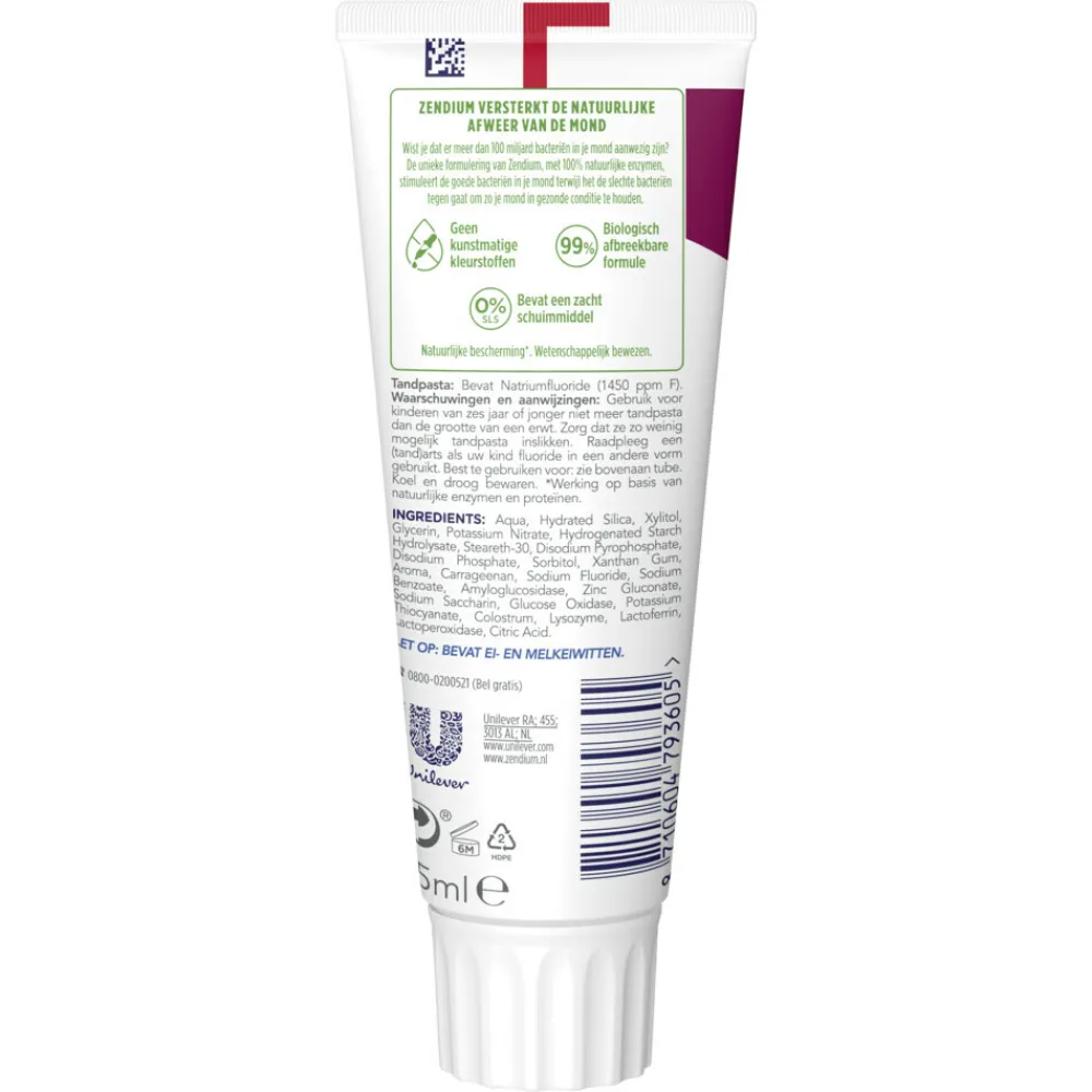 Zendium 12x Tandpasta Sensitive+ White 75 ml