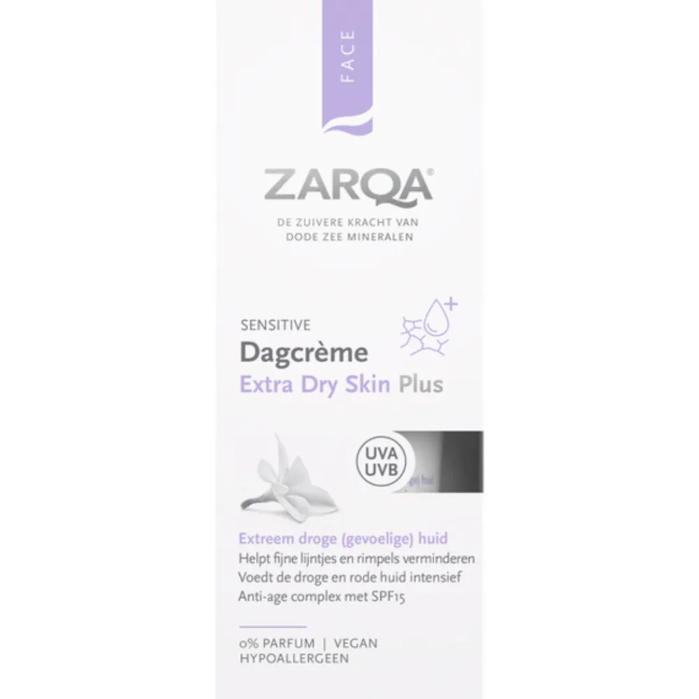 Zarqa Dagcreme Extra Dry Skin Plus SPF15 Sensitive 50 ml