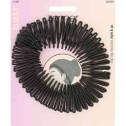 Zenner Diadeem Zig Zag Zwart 2 stuks