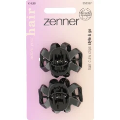 Zenner Sierklem Designed in France Zwart 2 stuks